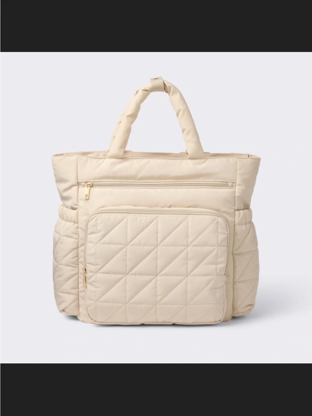 Quilted Diaper Backpack Tote Bag Cloud Island